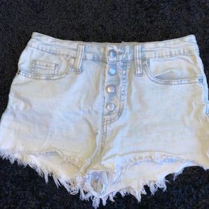 light blue booty shorts